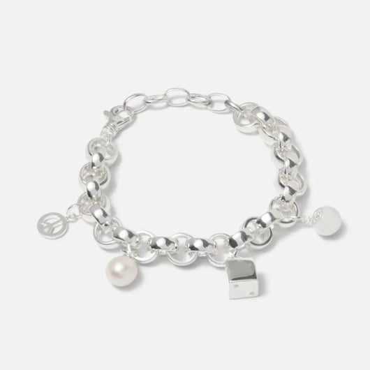 Pulsera de Plata Esterlina con Perla y Dados 8 Ball para Amantes Aventureros - Image 5