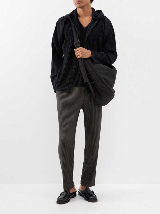 Suéter Hoodie Hombre con Cierre Doble y Pliegues Tridimensionales - Image 5