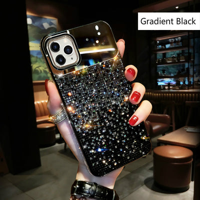 Funda Espejo para Teléfono con Diseño Punk Degradado y Cristales Brillantes - Image 10