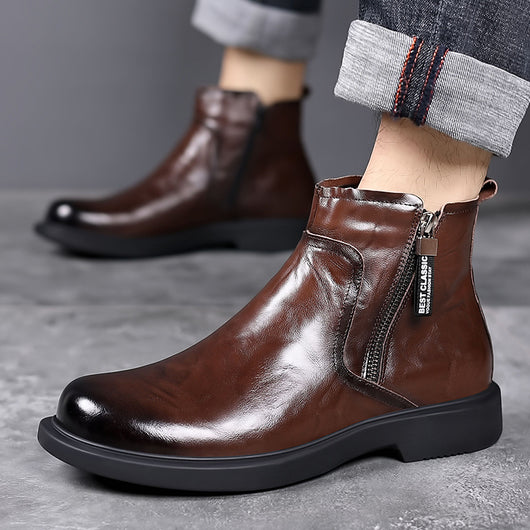 Botas de Trabajo Estilo Británico Antideslizantes Transpirables para Hombre