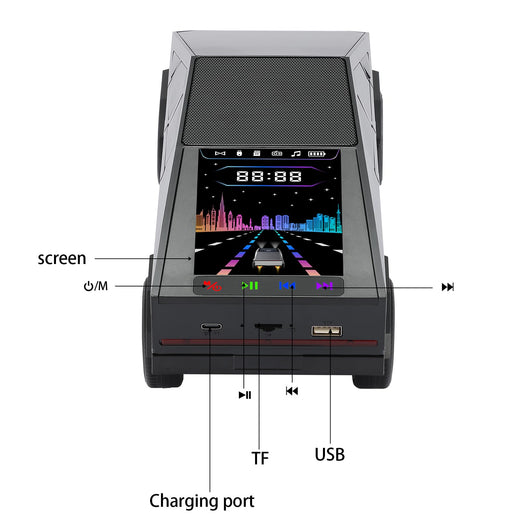 Parlante Portátil Bluetooth WS-580 con Pantalla Digital, Sonido HD y Radio FM - Image 6