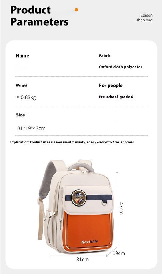 Mochila Escolar Niña Ergonómica Estilo Británico - Protección de Columna Vertebral - Image 8