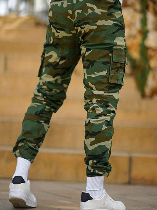 Pantalones Deportivos Cargo Camuflaje con Bolsillos Múltiples para Hombre - Image 10