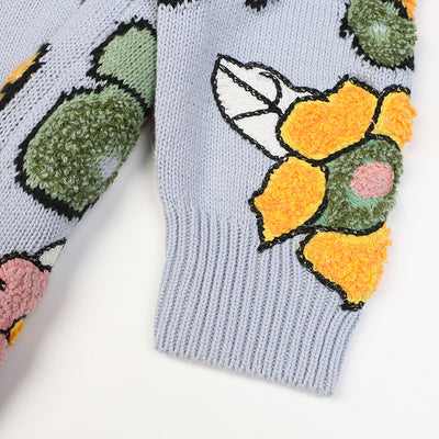 Suéter Tejido Floral para Mujer Manga Larga Jacquard Casual - Image 10
