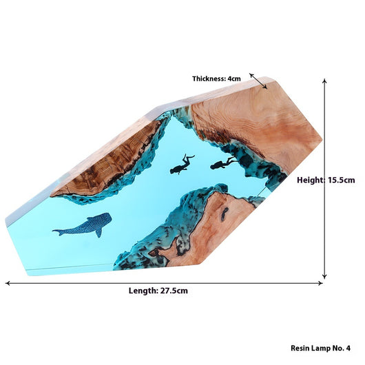 Lámpara Nocturna Decorativa de Madera - Buzo y Navio Hundido - Image 10