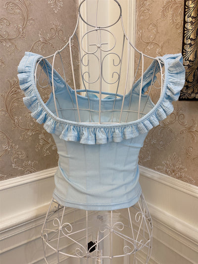 Musculosa Corazón Diamante con Moño Azul Cielo - Image 6
