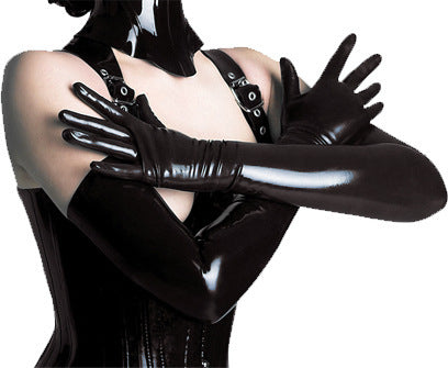 Guantes Largos de Látex Brillante con Efecto Lacado - Image 7