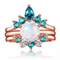 Anillo Temperamento Reina Corona con Triple Encaje