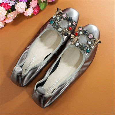 Zapatos Planos Cómodos con Boca Baja y Tacón Ligero - Image 4