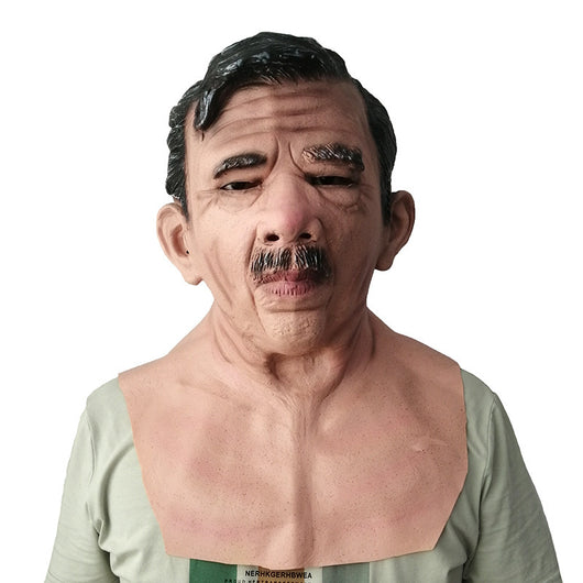 Máscara de Cabeza Calva de Abuelo - Cobertura Látex Realista - Image 24