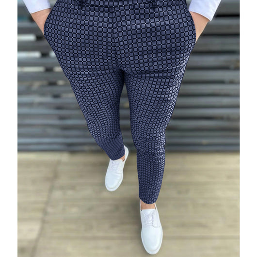 Pantalones Casuales Slim Fit a Cuadros para Hombre - Estilo Europeo y Americano - Image 6