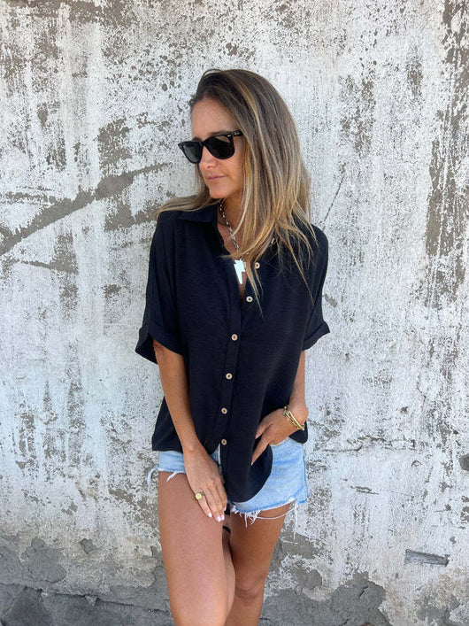 Blusa Casual de Cuello Vuelto para Mujer - Image 34