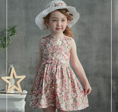 Conjunto de 2 Piezas: Vestido y Sombrero para Niñas en Algodón - Image 11