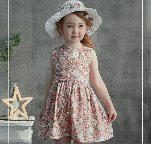 Conjunto de 2 Piezas: Vestido y Sombrero para Niñas en Algodón - Image 11