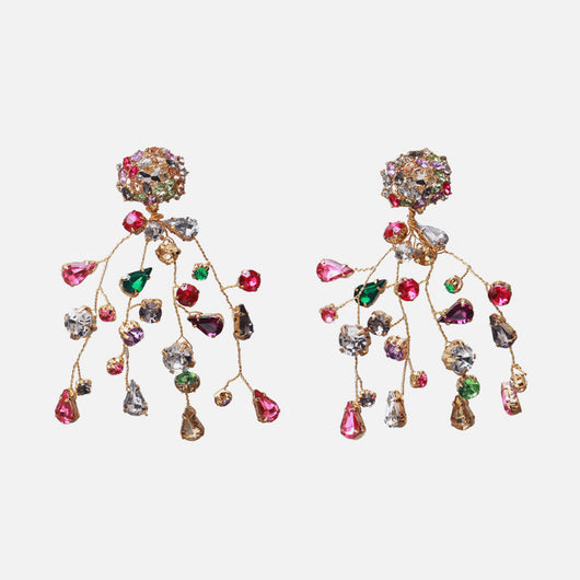 Aretes de Cristal Multicolor con Brillo de Diamante - Image 10