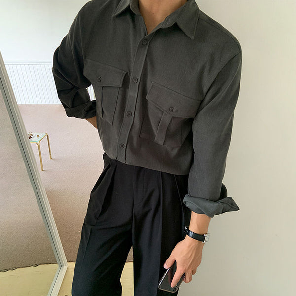 Camisa de Trabajo con Múltiples Bolsillos para Hombre