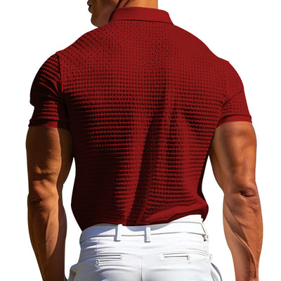 Polo Manga Corta Textura Waffle para Hombre - Ideal para Verano - Image 4