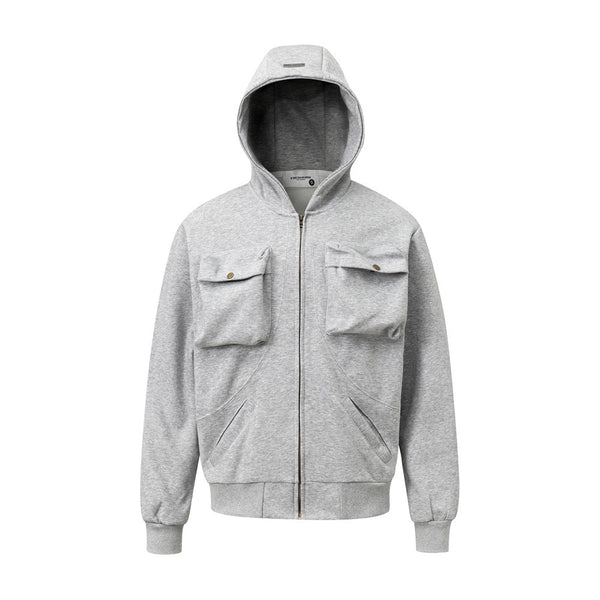 Suéter Hoodie Oversized para Hombre con Bolsillos de Diseño Dimensional