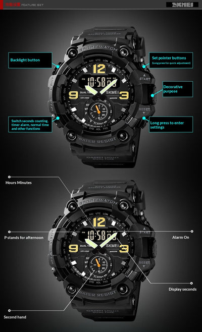 Reloj Deportivo Digital Resistente para Hombre con Pantalla Grande y Sincronización Electrónica - Image 9