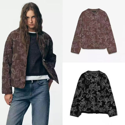 Chaqueta Acolchada de Algodón con Estampado de Texturas Animales - Image 17
