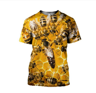 Camiseta Hombre Cuello Redondo Estampado Miel - Image 8