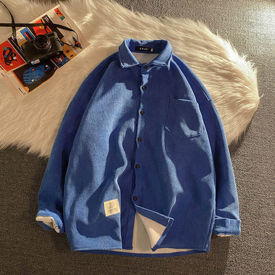 Chaqueta Camiseta de Pana Manga Larga para Hombre - Image 12