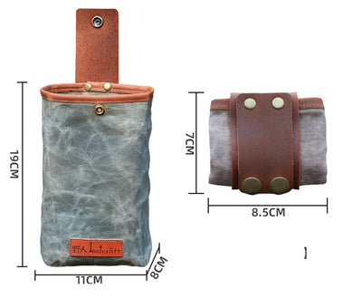 Bolsa de Almacenamiento en Lona de Cuero para Camping y Aventuras al Aire Libre - Image 6