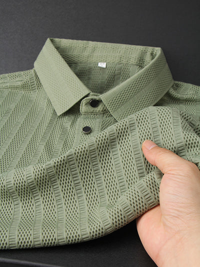 Polo Hombre Ice Silk Malla Transpirable - Diseño Moderno Hueco - Image 14