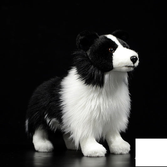 Peluche Border Collie Realista - Muñeco Suave y Adorable