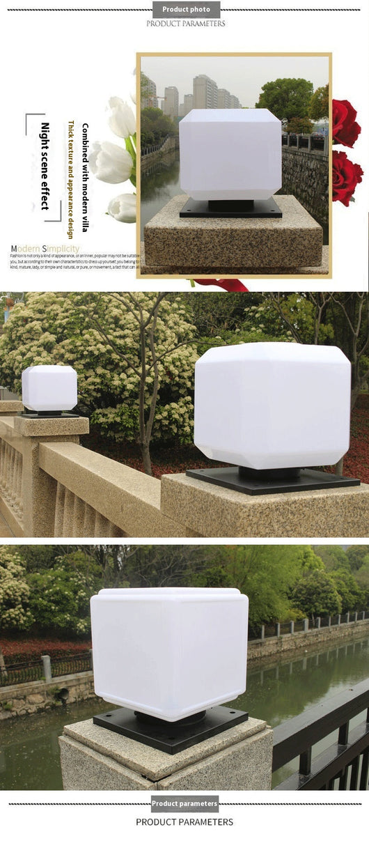 Lámpara LED Pilar Exterior Impermeable para Villa - Image 12
