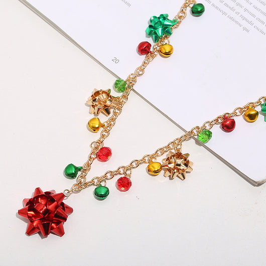 Conjunto de Collar Navideño con Flores en Colores Vibrantes - Image 8