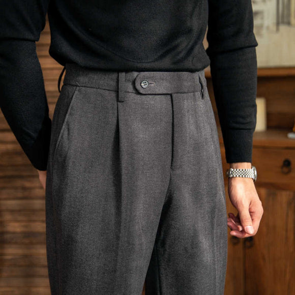 Pantalones Rectos Gruesos para Otoño e Invierno