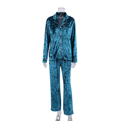 Pijama de Terciopelo Verde Diamondmax para Mujer - Image 28