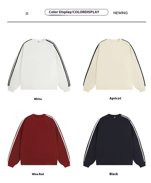 Playera Retro Americana de Manga Larga con Tres Barras para Hombre - Image 20
