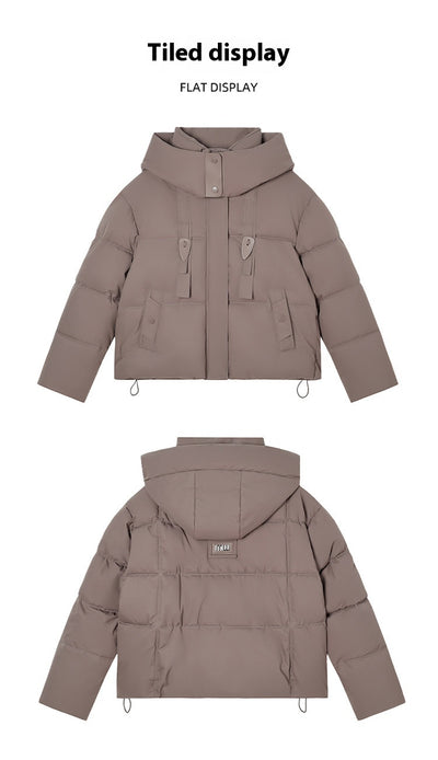 Chaqueta Corta Acolchada con Capucha para Mujer - Image 16