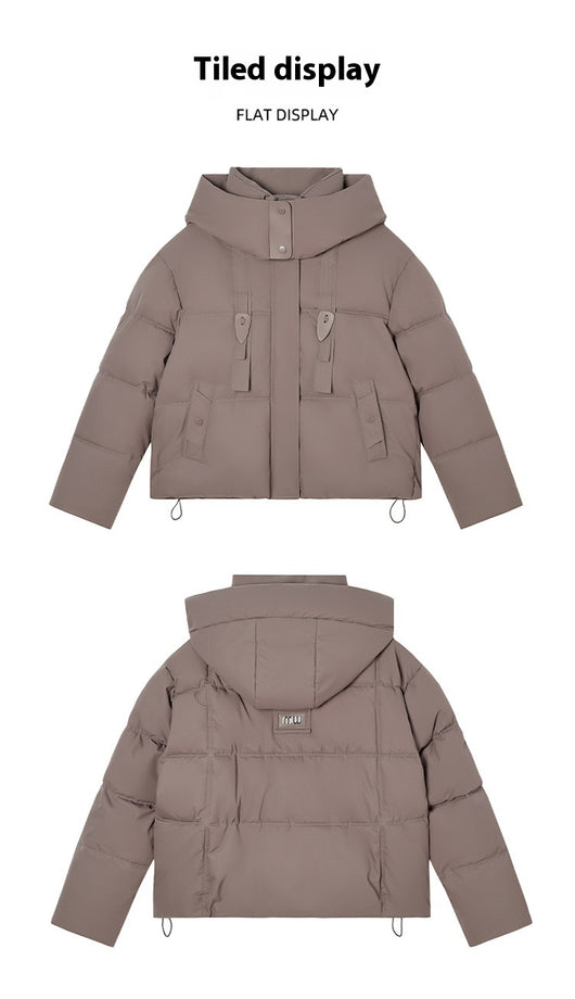 Chaqueta Corta Acolchada con Capucha para Mujer - Image 16