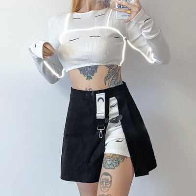 Camiseta Manga Larga Cuello Redondo Ajustada para Mujer - Image 22