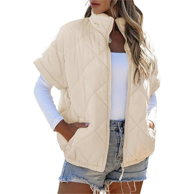 Chaqueta Cálida con Diseño de Diamantes y Bolsillos con Cierre - Image 5