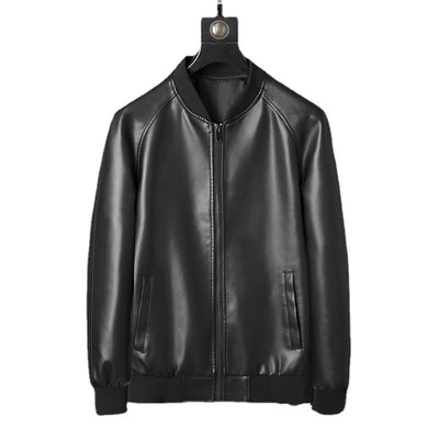 Chaqueta de Cuero Lavado Slim Fit para Hombre - Estilo Moderno - Image 5