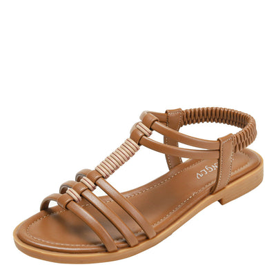 Sandalias Planas Bohemias con Detalles Calados para Playa y Viajes - Image 4