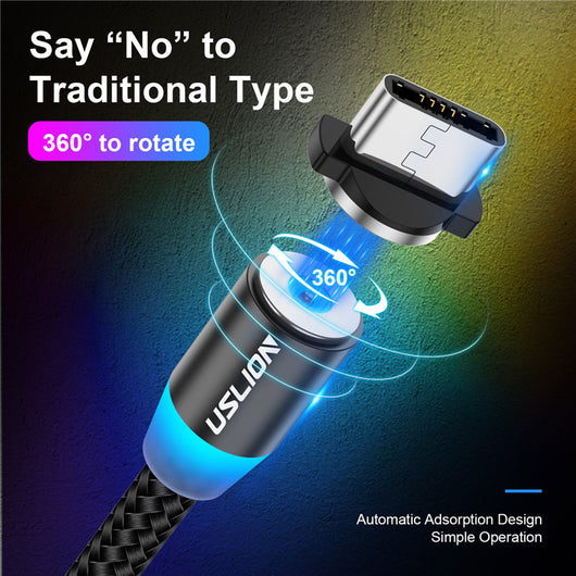 Cable Magnético 360° Triple Conector USB, Type-C y Micro USB - Image 39