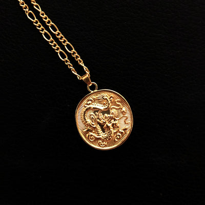 Colgante Moneda Dorada Bohemia en Aleación - Image 13