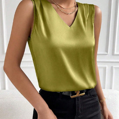 Chaleco de Satén Elegante para Mujer - Prenda Base Versátil - Image 12