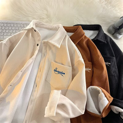 Chaqueta Camisa Retro de Pana para Hombre - Image 2
