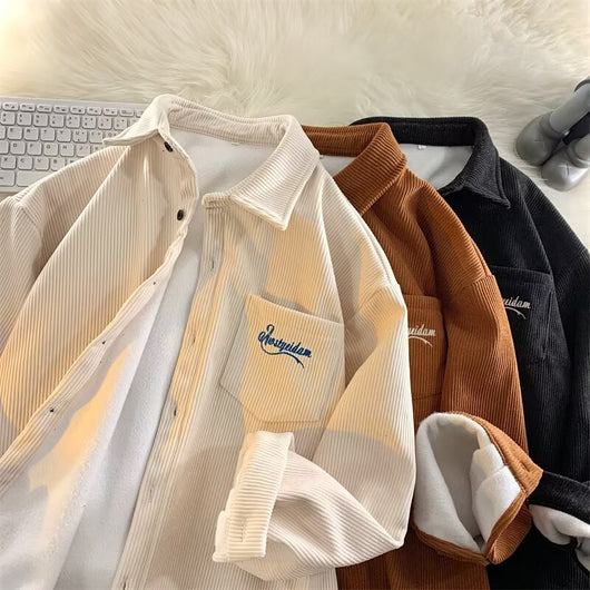Chaqueta Camisa Retro de Pana para Hombre - Image 2