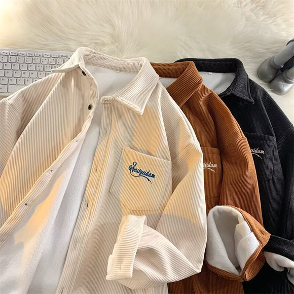 Chaqueta Camisa Retro de Pana para Hombre