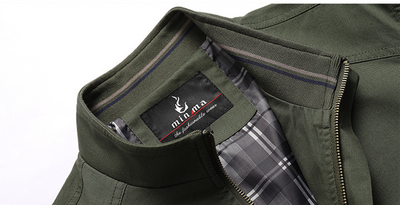 Chaqueta Deportiva Casual de Algodón Lavado Oversize para Hombre Talla Grande - Image 21