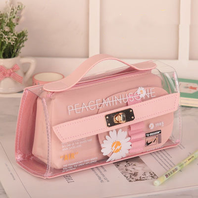 Estuche Transparente Margarita para Lápices y Artículos de Papelería - Image 3