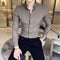 Camisa Manga Larga Estilo Gentleman Británico de Color Sólido
