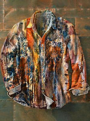 Camisa Retro de Manga Larga para Hombre - Image 8